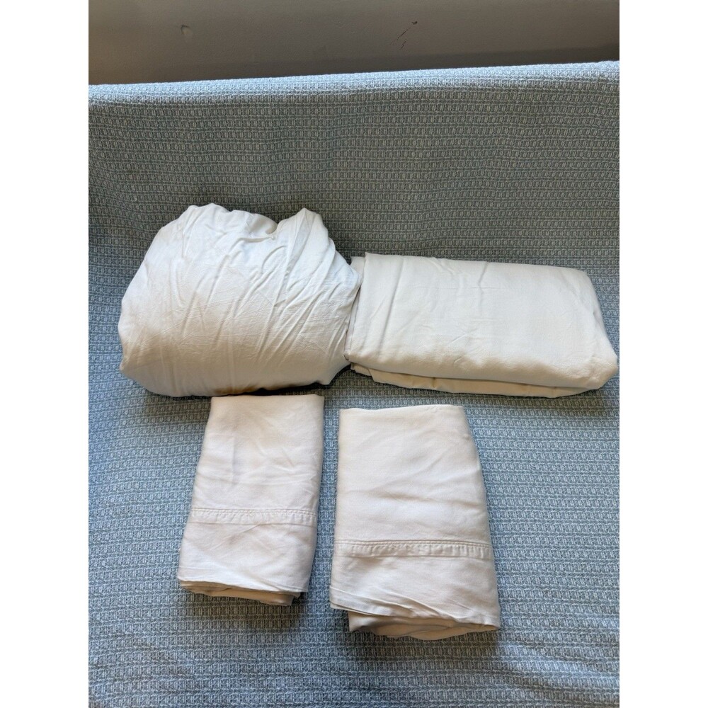 Cariloha Bamboo Sheets QUEEN Resort Sheet  4 Set Ivory